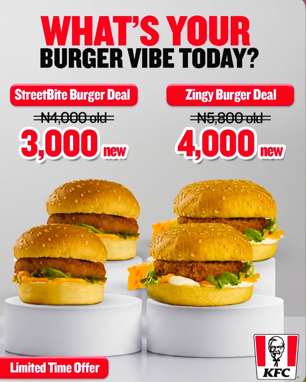 THIS or THAT? Enjoy KFC Burger at Reduced Prices