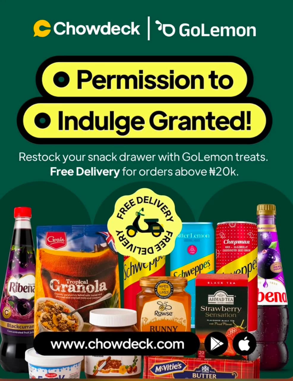 Delivery is FREE on Orders Above ₦20000.