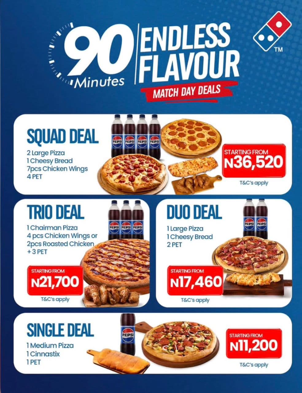 There’s a Domino’s Deal for Every Kind of Match day