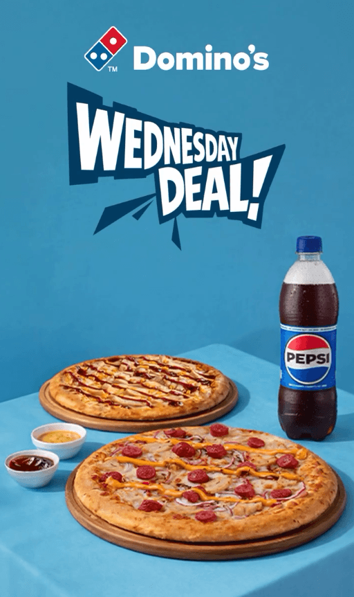 Order a Large Loaded Pizza and get a FREE Medium Pizza Plus Pepsi, TODAY