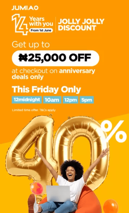 40% OFF this Friday, Get Ready to Shop the Jolly Deal on Jumia!