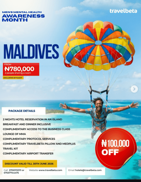 Save ₦100k - Don’t Miss Out on this Special Offer to Relax and Reset, in Exotic Destinations this Summer Season!!