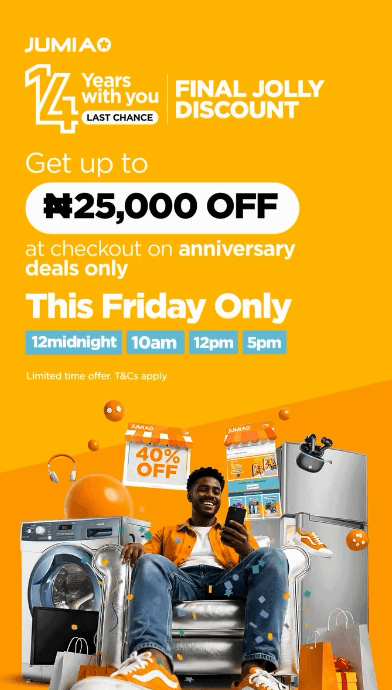 Friday Massive Discount on all Orders on the Jumia app