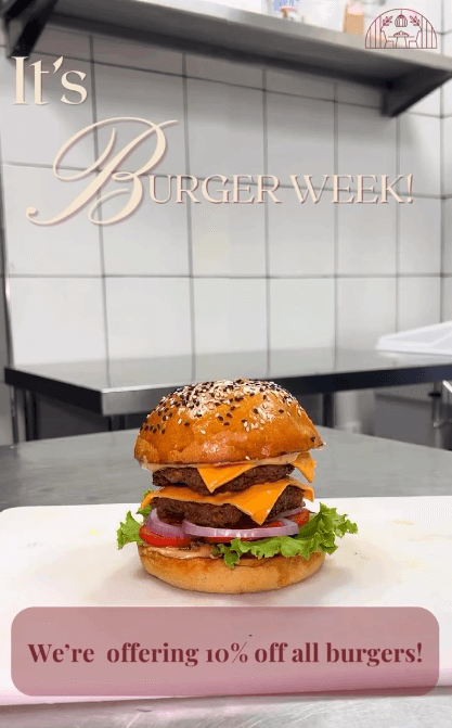 Burger Week Discount - Enjoy 10% OFF on your Order