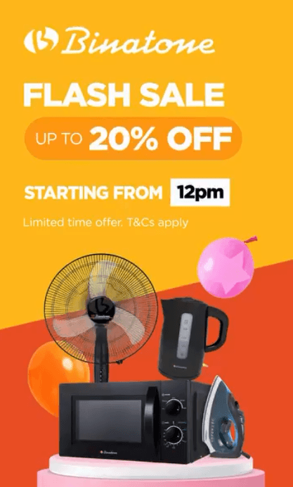 Enjoy 20% OFF and Free Delivery on Your Quality Binatone Appliances