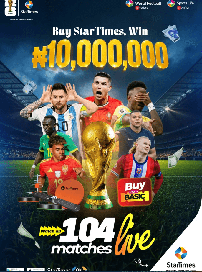 Win Up to 10 Million: StarTimes 2026 Subscription Giveaway