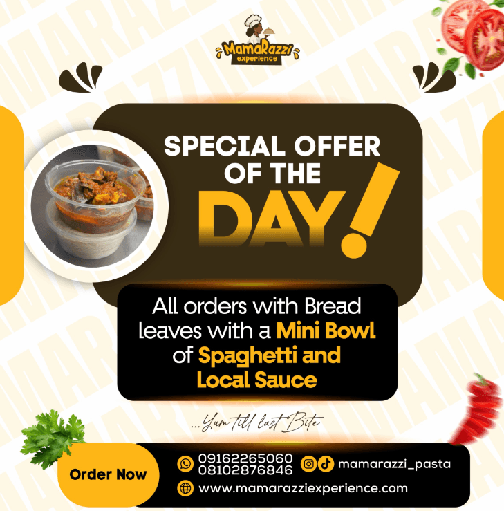 Special Offer - FREE Mini Bowl of Spaghetti and Local Sauce.