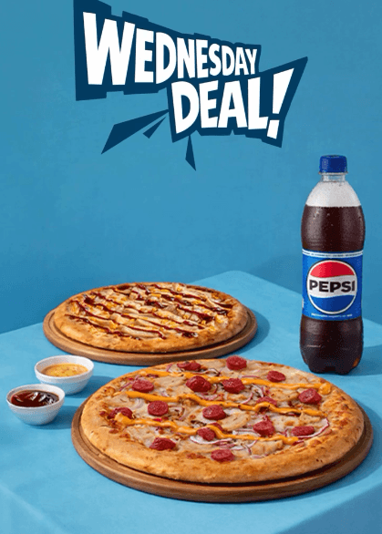 Wednesday Deal - Enjoy Amazing Discount on your PIZZA
