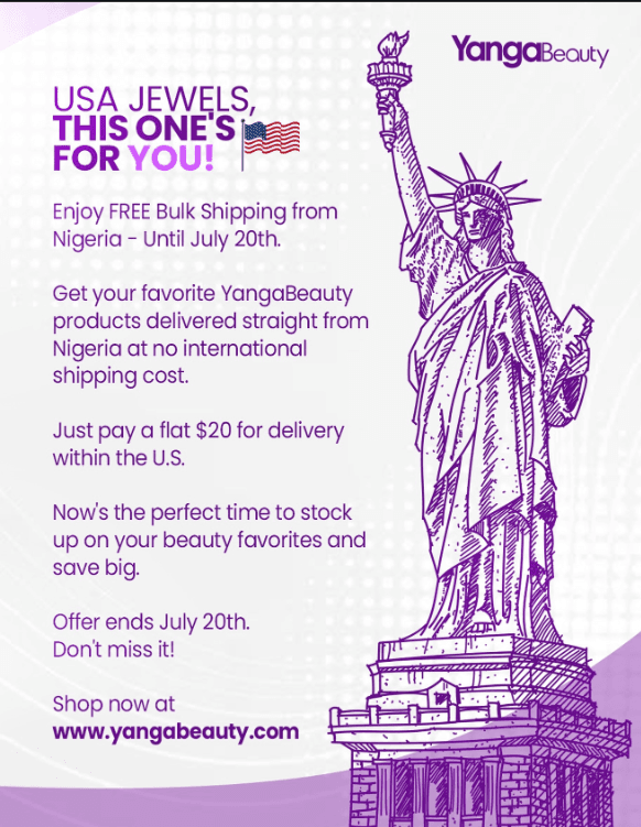Get First-time shopper 5% OFF your YangaBeauty Product