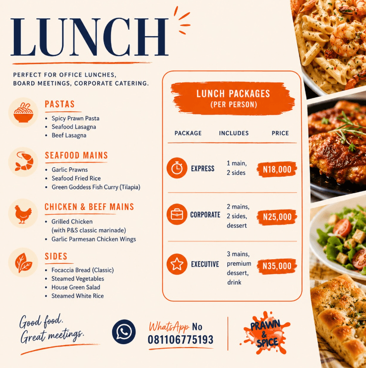 Massive Discount on 10+ Orders on your Lunch at Prawn & Spice