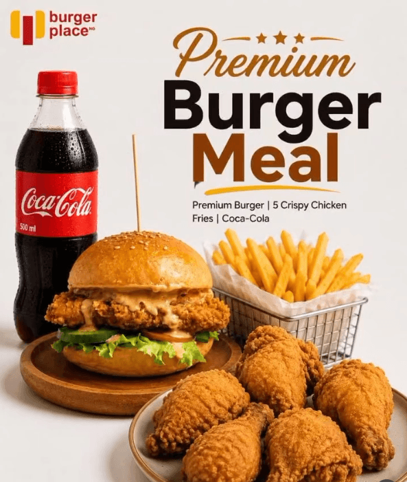 Enjoy Premium Combo Discount with Burgerplace