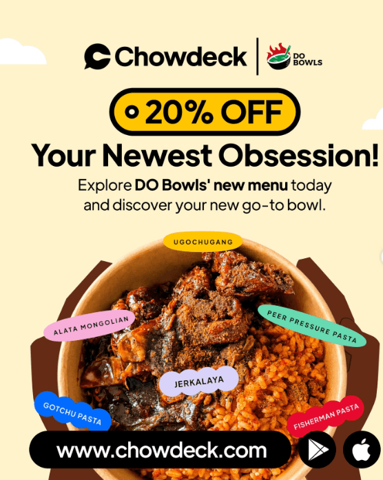 Enjoy 20% OFF When you Order on Chowdeck.