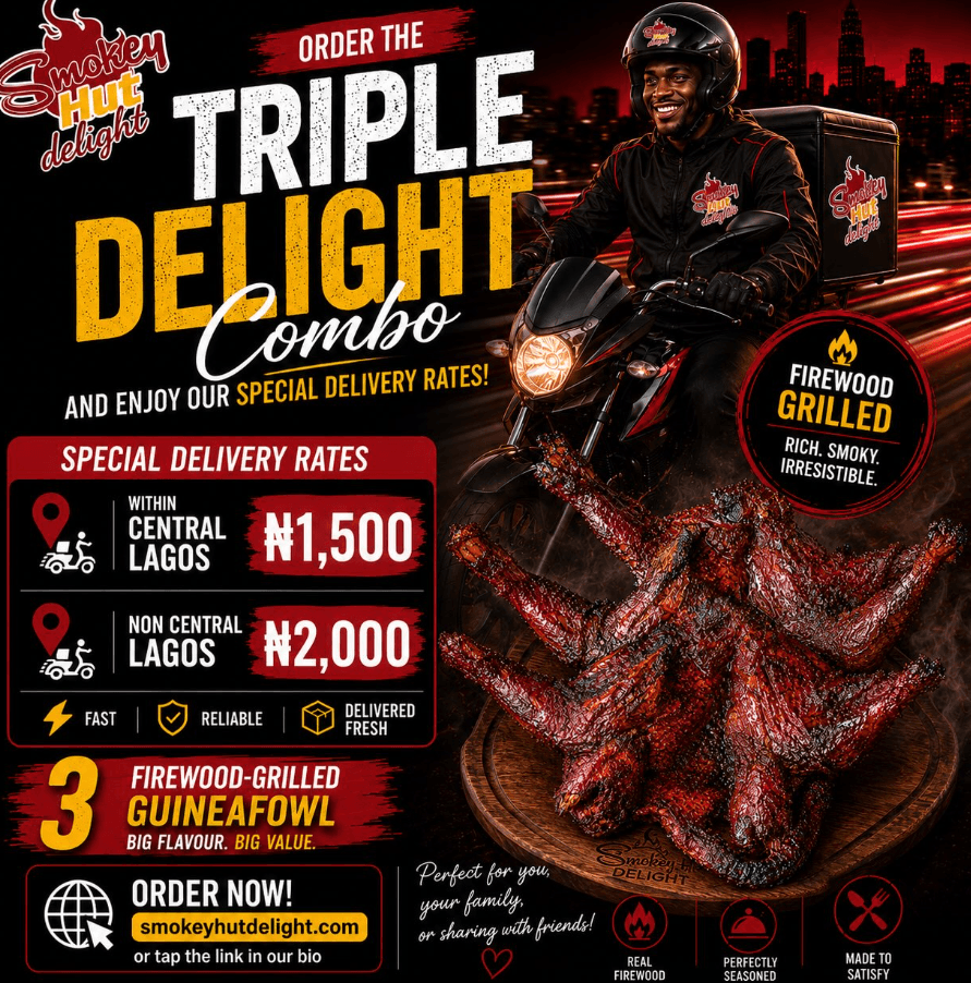 Order the Triple Delight Combo and Enjoy Special Delivery Rates