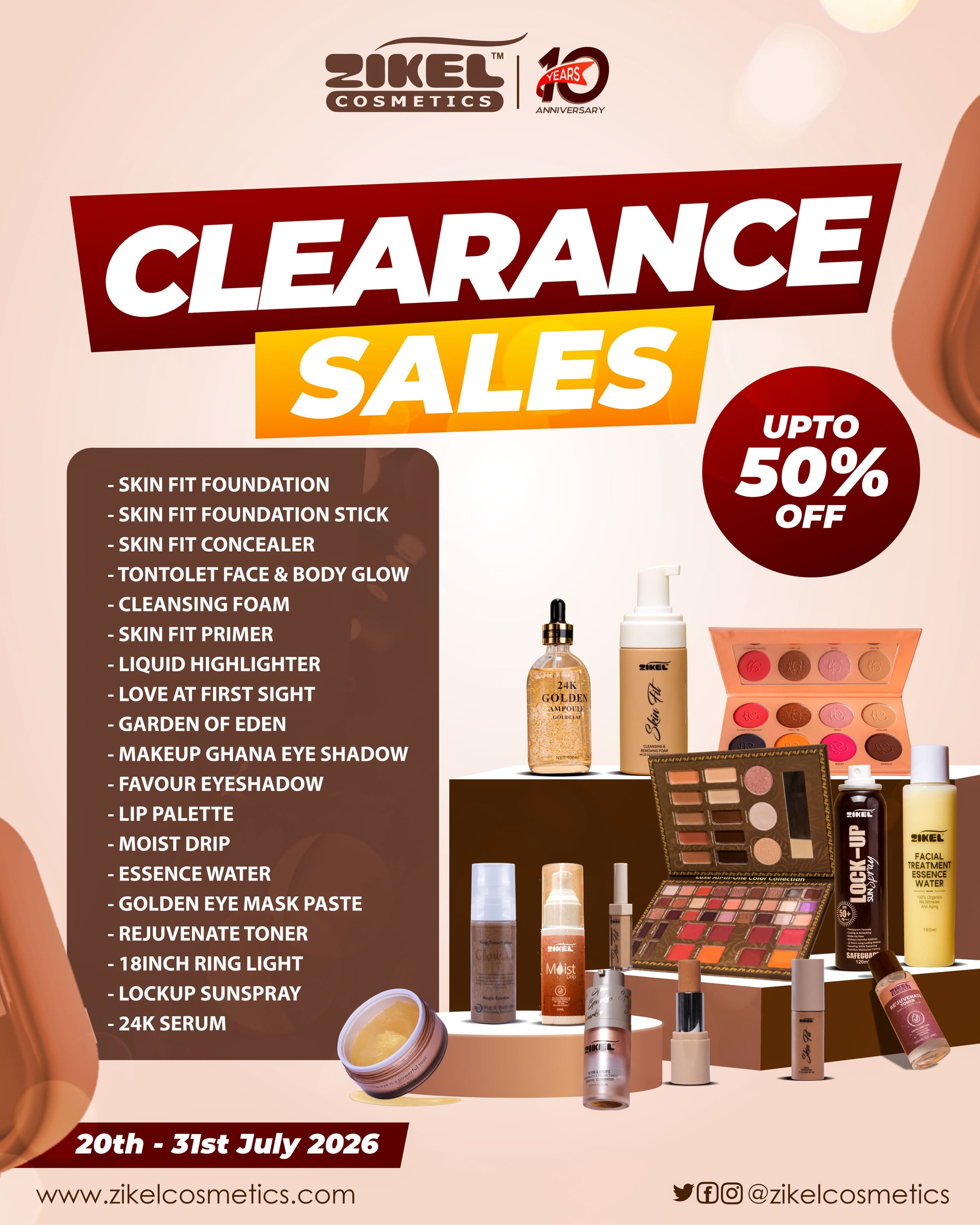 Zikel Clearance Sales - 50% Off Beauty Products and Skincare
