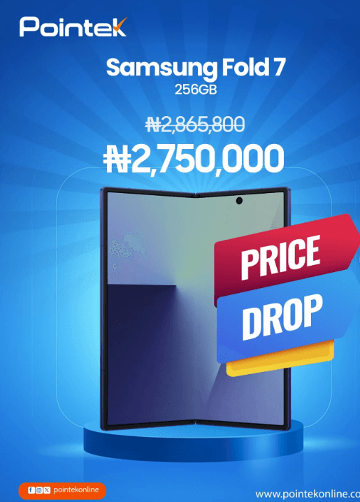 Enjoy Discounts of Up to ₦120,000 on the Samsung Galaxy Fold 7
