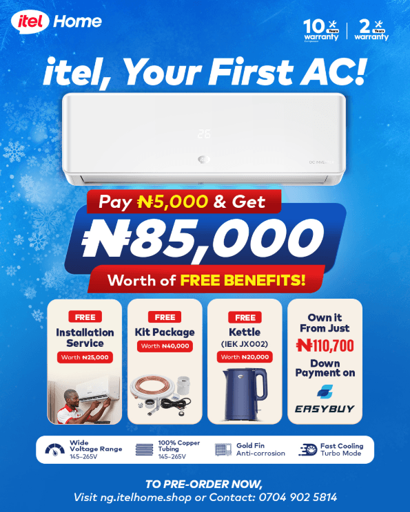 Get the Itel AC and Enjoy Amazing Gift, Free AC Installation and Installation Kit