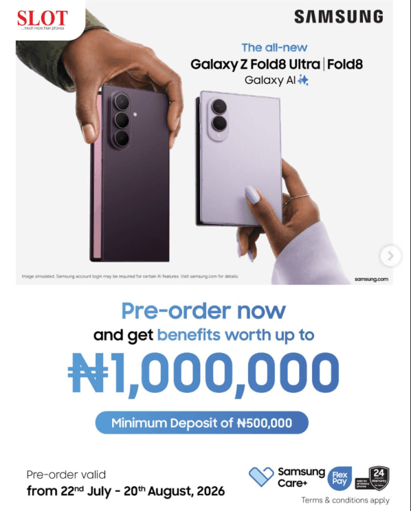 Pre-order the Samsung Galaxy Z Fold8 and Unlock Benefits Worth Up to ₦1,000,000