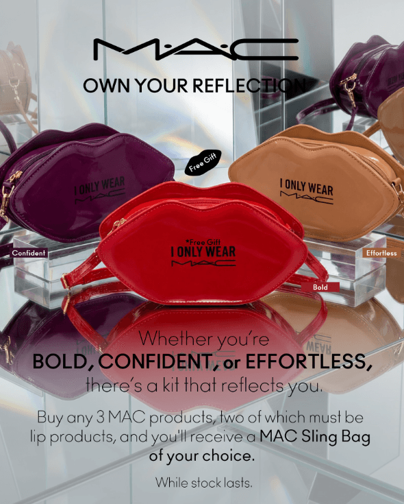 Purchase a 3 MAC Product and Receive a MAC Sling Bag
