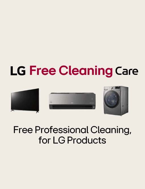 Book your LG Free Cleaning Care today
