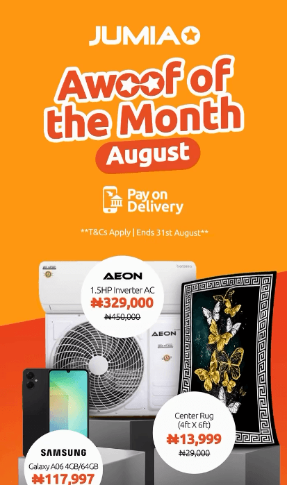 Get Amazing Discount in the Jumia August Awoof Sales
