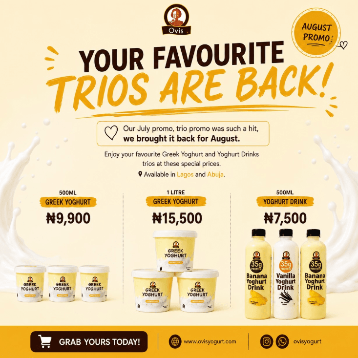 Ovis Yoghurt August Promo Sales