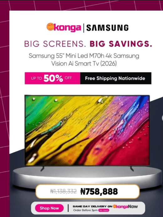 Get Up to 50% OFF on the Samsung TV + Free Nationwide Shipping