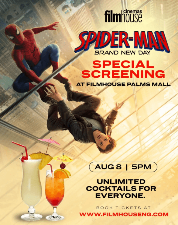 Get Tickets to see Spiderman and Enjoy Unlimited Cocktails