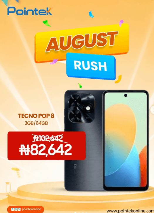 August Discounts on TECNO Smartphone
