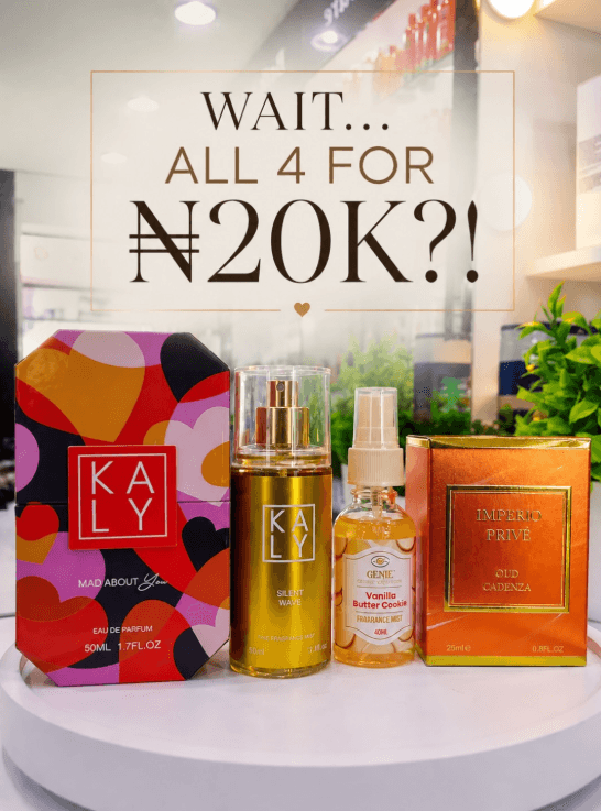Combo Discount - 4 FRAGRANCES FOR ₦20K