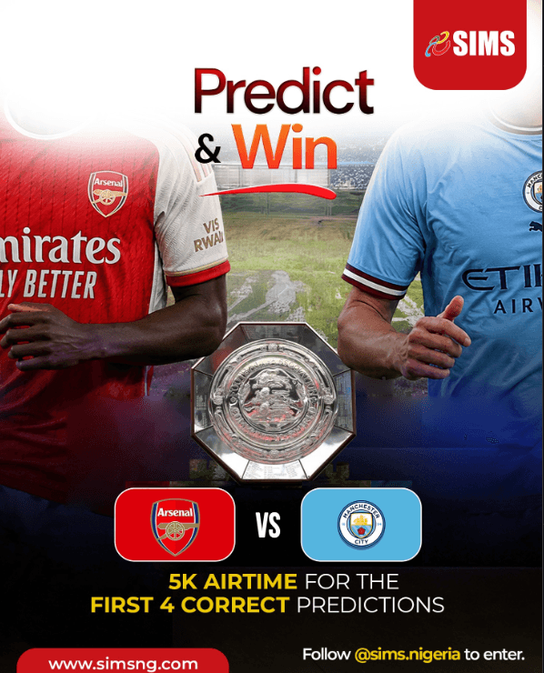 Predict the Outcome of the Community Shield to win ₦5,000 Airtime
