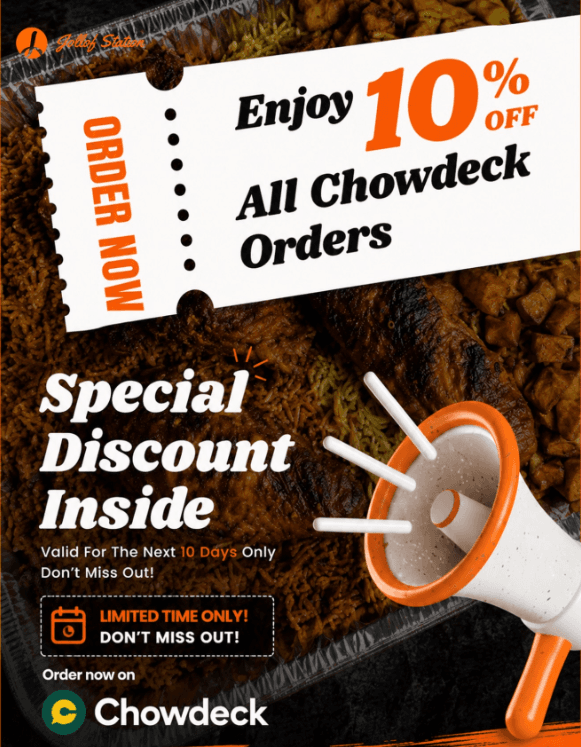 Enjoy 10% OFF All Chowdeck Orders