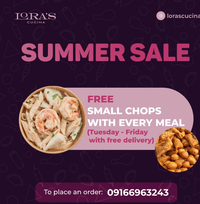 Enjoy Free Small Chops + Free Delivery on your Order