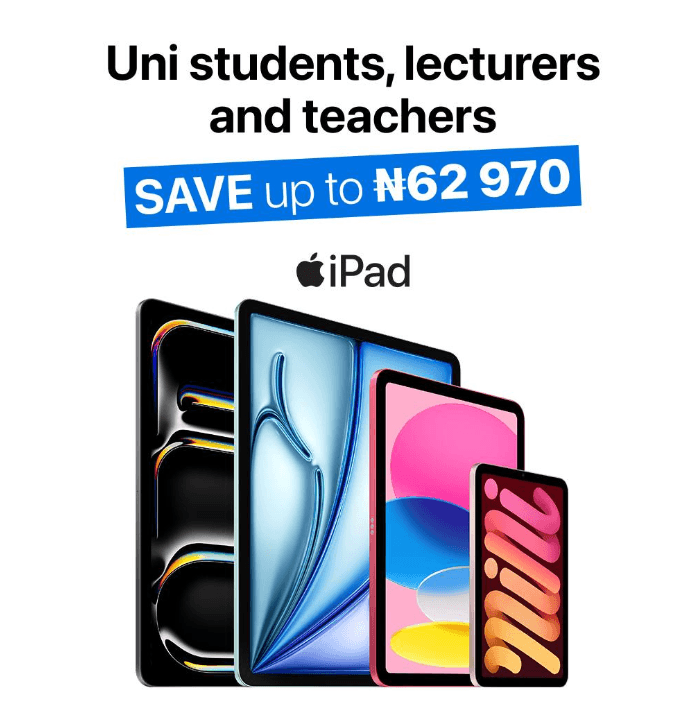 Save Up to ₦62,970 on Your iPad Purchase