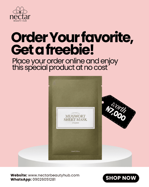 Get Free Mugwort Sheet Mask on Every Online Order