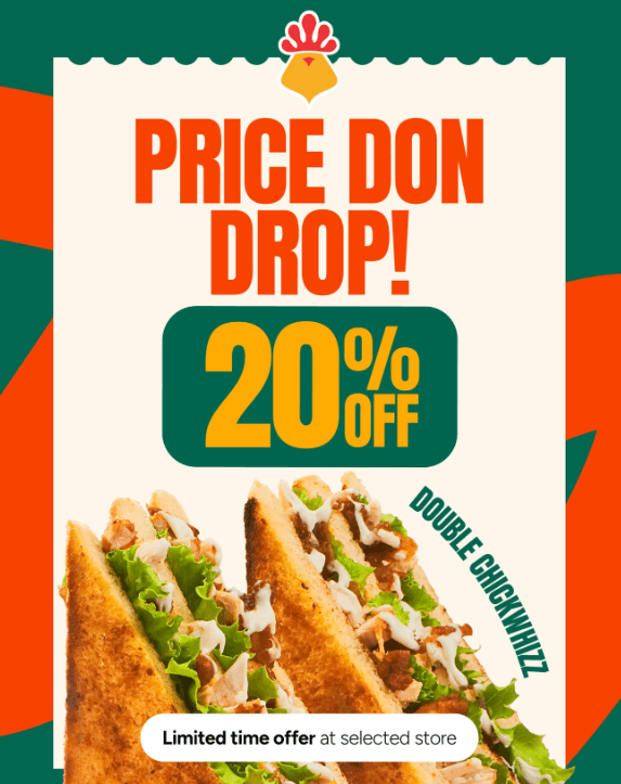 20% OFF The Double Chickwhizz