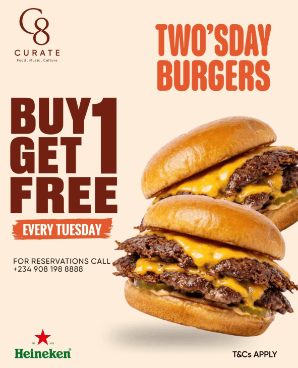 Tuesday Buy One Burger, Get One Free