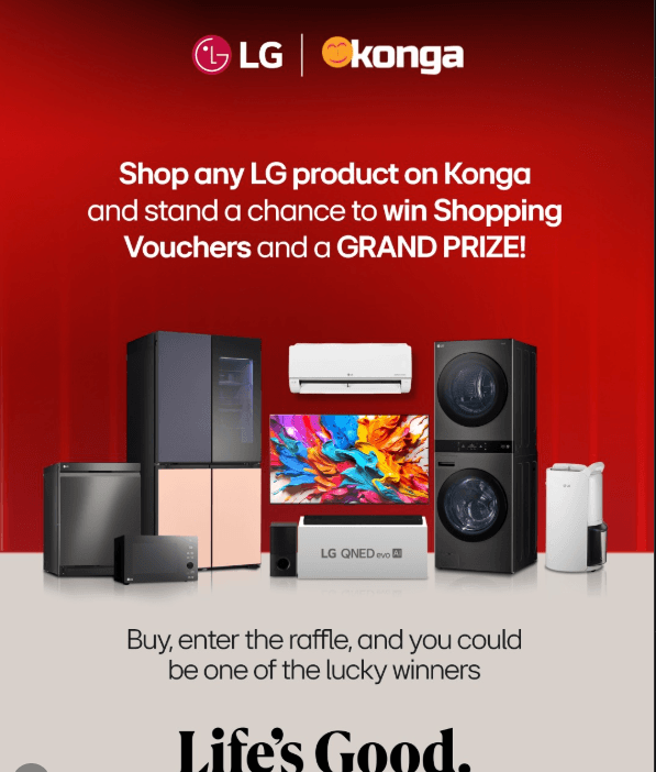 Shop any LG Product on Konga and Stand a Chance to Win Amazing Prizes