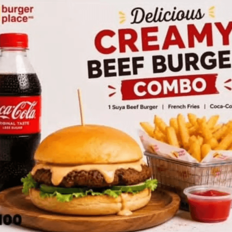 Combo Promo Deal - Creamy Beef Burger Combo