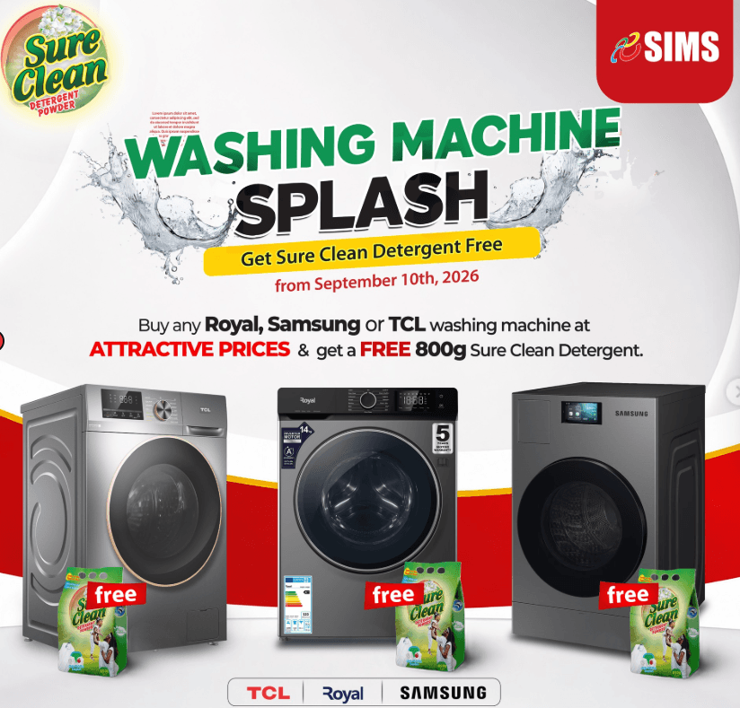 Purchase a Washing Machine and Get FREE Sure Clean Detergent