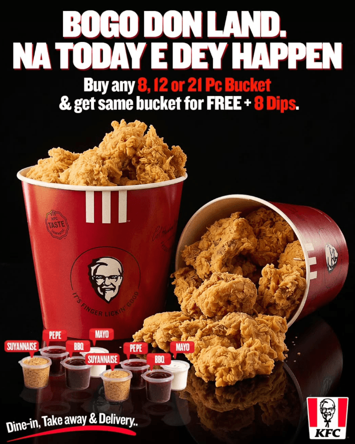 Buy the KFC Bucket Chicken and Get the Same Bucket Free