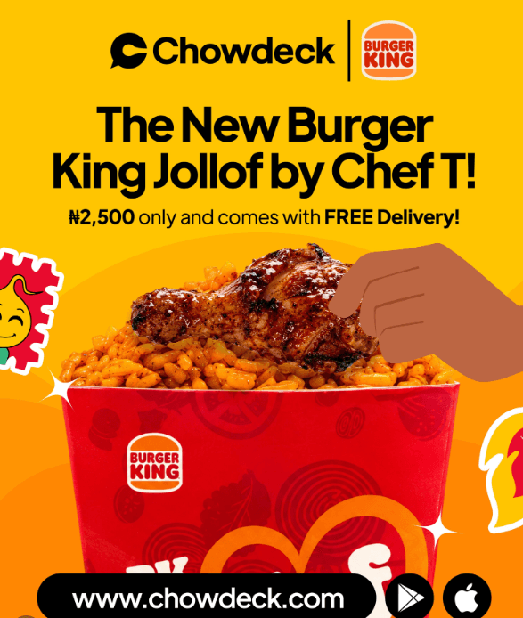 Enjoy Amazing Discount with The Burger King Jollof + FREE DELIVERY