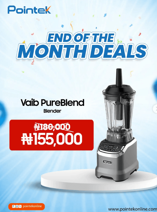 Enjoy ₦25,000 OFF on the Vaib PureBlend Blender