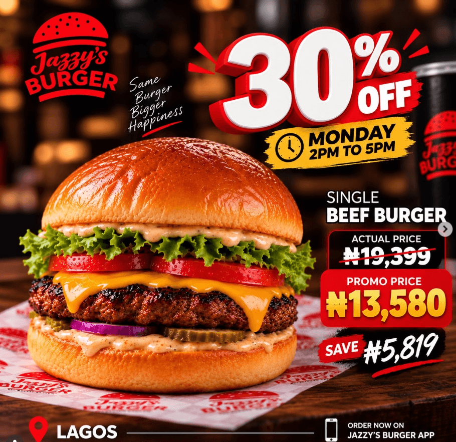 Enjoy Jazzysburger Mondays 30% OFF Promo