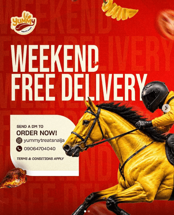 Discount on your Delivery Fee this Weekend