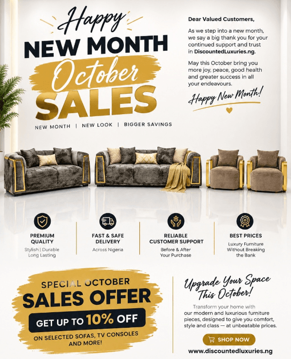 Enjoy Up to 10% OFF Selected Sofas, TV Consoles and More