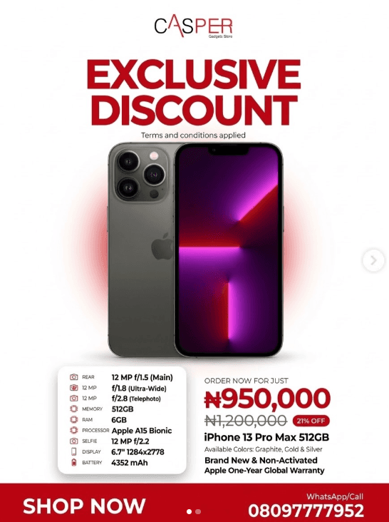 Enjoy Up to 23% OFF on the iPhone 13 Pro Max