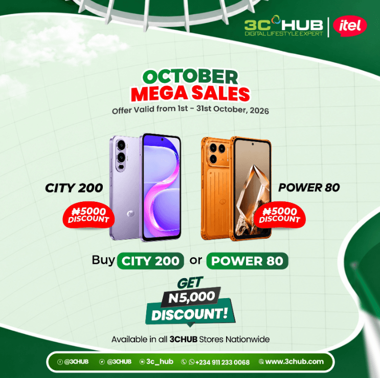 Get ₦5,000 OFF on the Mega Sales