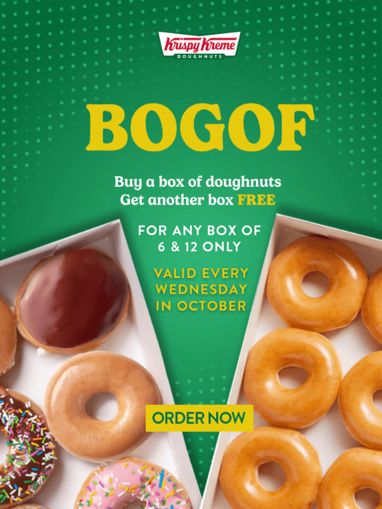 Buy 1 Box of Doughnuts and Get 1 Free