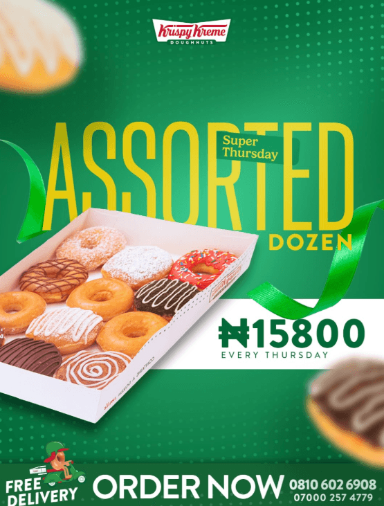 Enjoy Amazing Discount + FREE Delivery on the Assorted Doughnuts