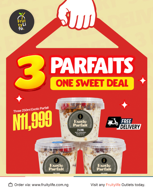 3 EXOTIC PARFAITS, ONE SWEET DEAL + FREE DELIVERY IN LAGOS